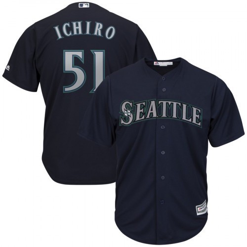 Men's Seattle Mariners #51 Ichiro Suzuki Navy Cool Base Stitched jersey